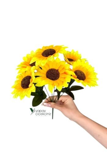5 Dallı Yapay Ayçiçeği Demeti