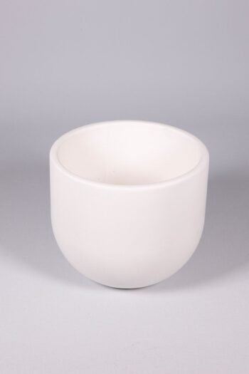 Büyük Boy Hand Made Beyaz Beton Saksı