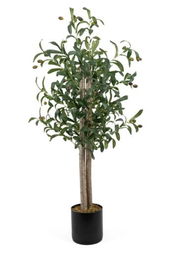 Siyah Saksıda 100 Cm Yapay Zeytin Ağacı