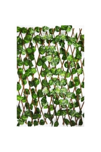 Yapay Sarmaşıklı Çit, Açılır Kapanır Ahşap Çit, Dekoratif Bahçe Çiti 120 Cm X 2,50mt'e Uzatılabilir